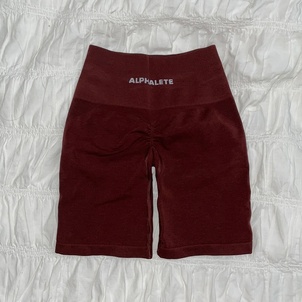 NEW Alphalete Amplify Copper Biker Shorts in Size Extra Extra Small